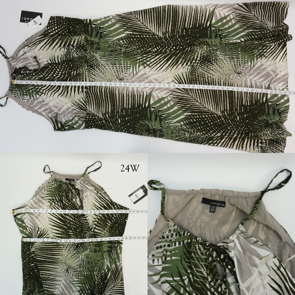 Sangria Sleeveless Keyhole Floral Print Maxi Dress - Picture 4 of 5